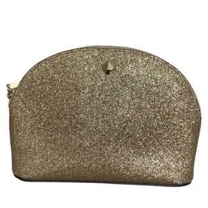 💛 Kate Spade Gold Glitter Small Bag 6.5” x 4.5”